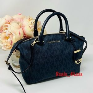 Michael Kors Satchel Purse Riley Baltic Signature Logo Handbag Crossbody NWOT